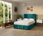 Aqua Velvet Divan Bed Base