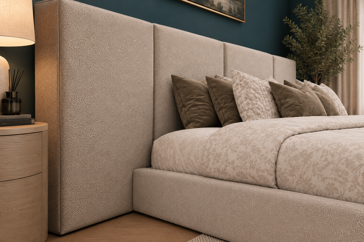 Coral bedframe close