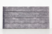 Sydney horizontal channel headboard in grey velvet